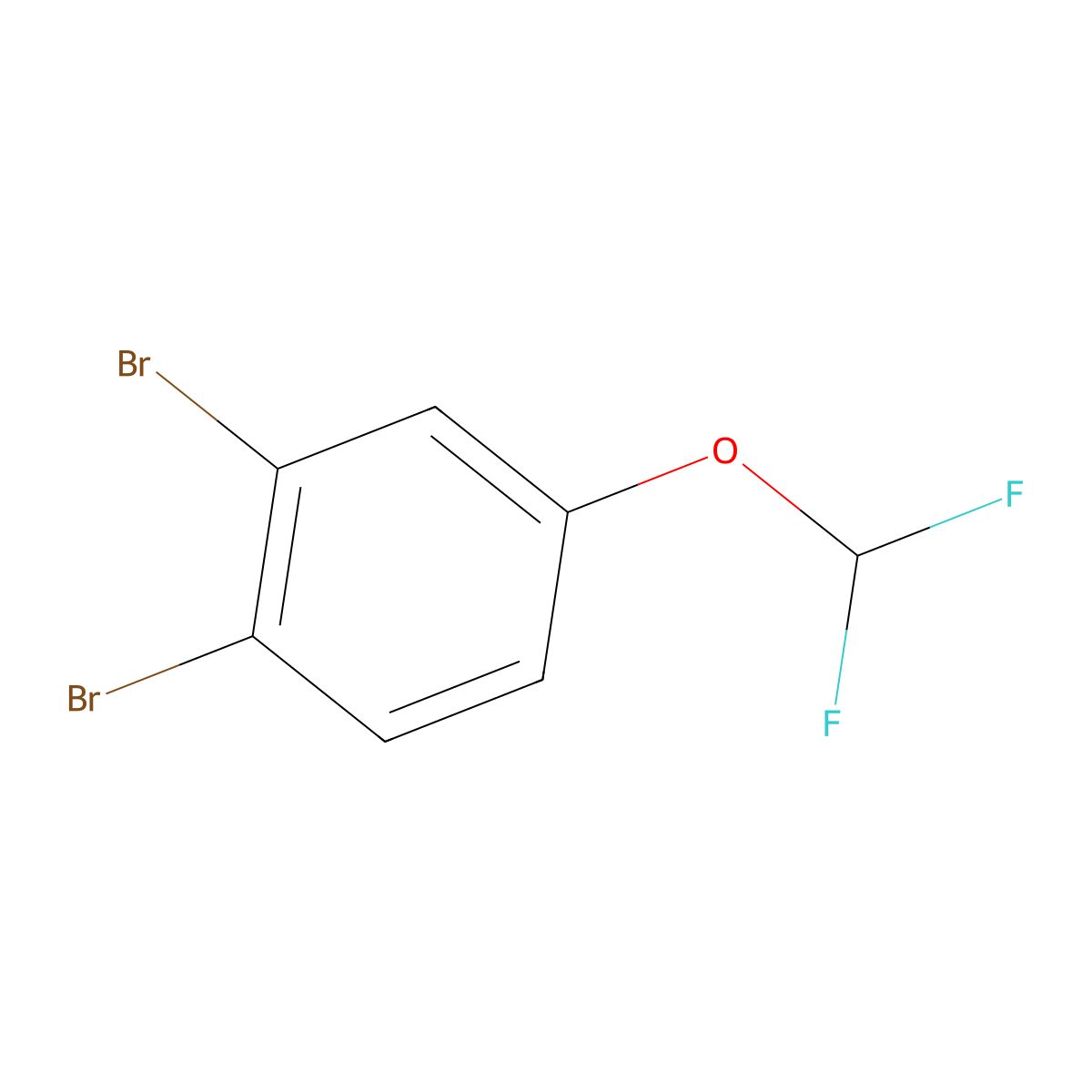 1,2-Dibromo-4-(difluoromethoxy)benzene molecular structure, CAS 1000574-96-8