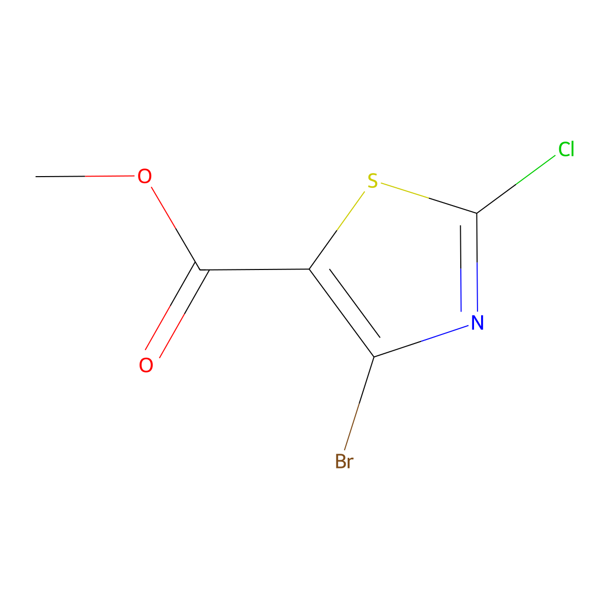 Methyl 4-Bromo-2-chlorothiazole-5-carboxylate molecular structure, CAS 1000575-16-5