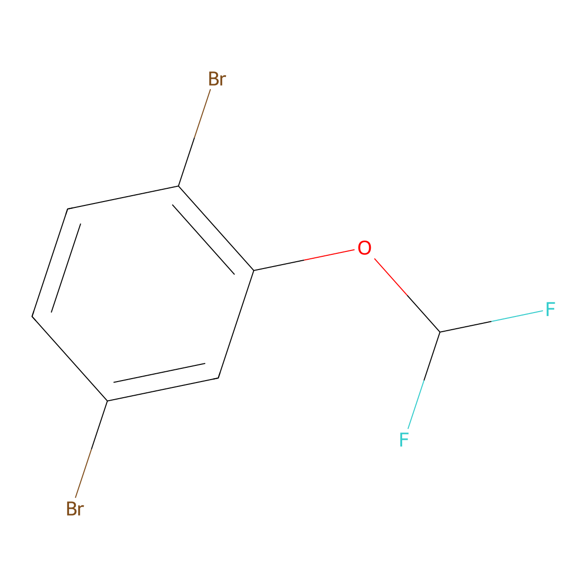 1,4-Dibromo-2-(difluoromethoxy)benzene molecular structure, CAS 1000575-26-7