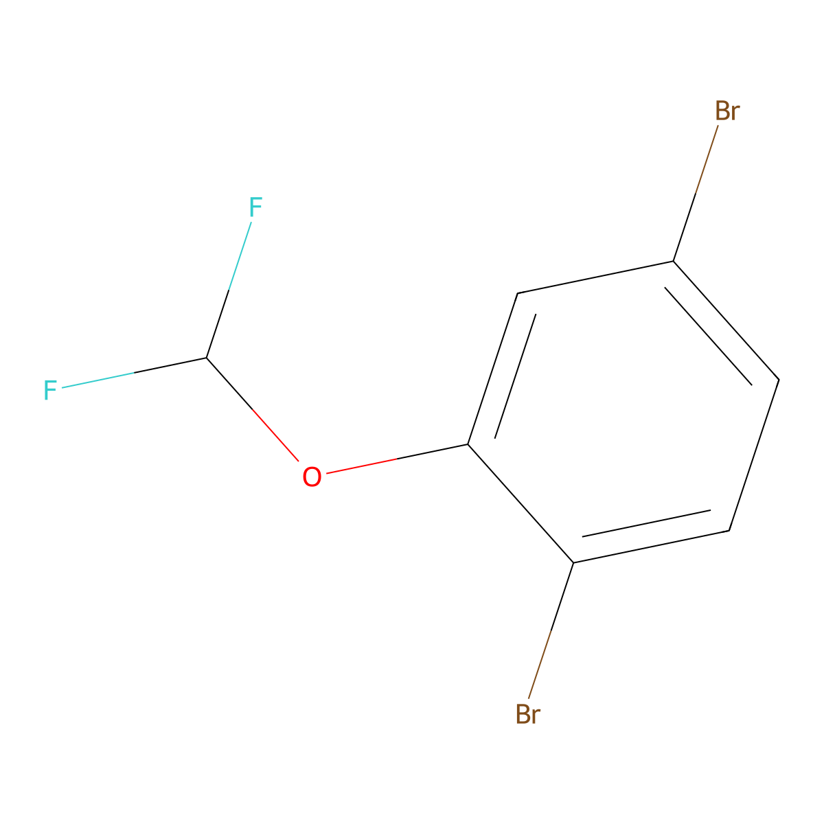 1,4-Dibromo-2-(difluoromethoxy)benzene molecular structure, CAS 1000575-26-7