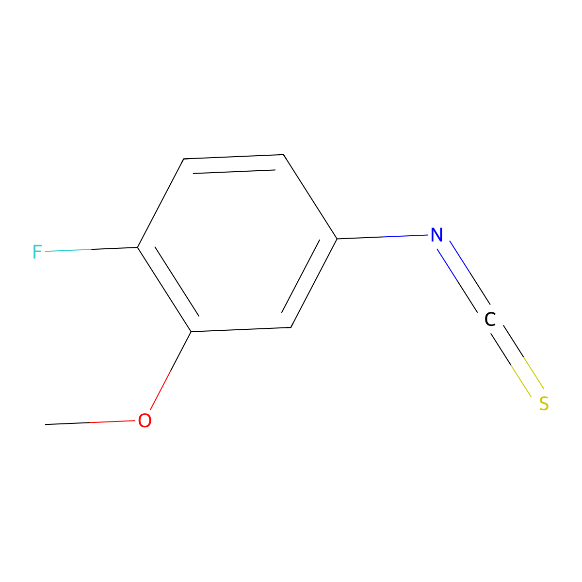 4-Fluoro-3-methoxyphenylisothiocyanate molecular structure, CAS 1000575-99-4