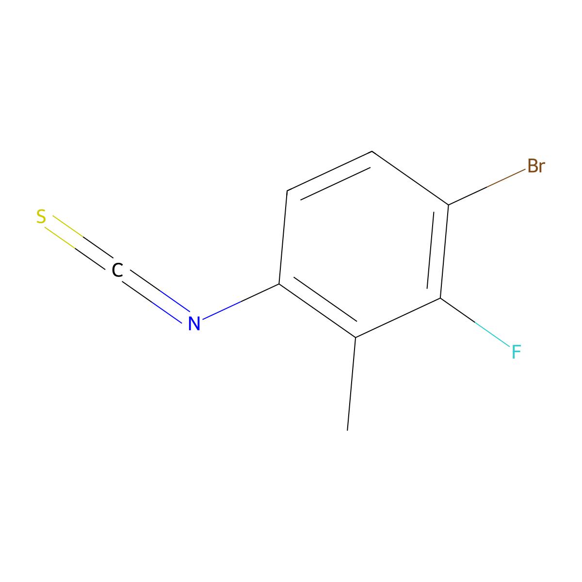 4-Bromo-3-fluoro-2-methylphenylisothiocyanate molecular structure, CAS 1000576-39-5