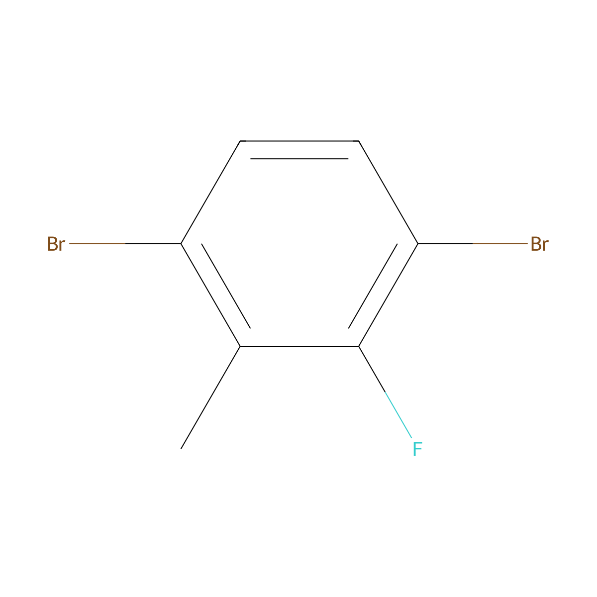 2,5-Dibromo-6-fluorotoluene molecular structure, CAS 1000576-44-2