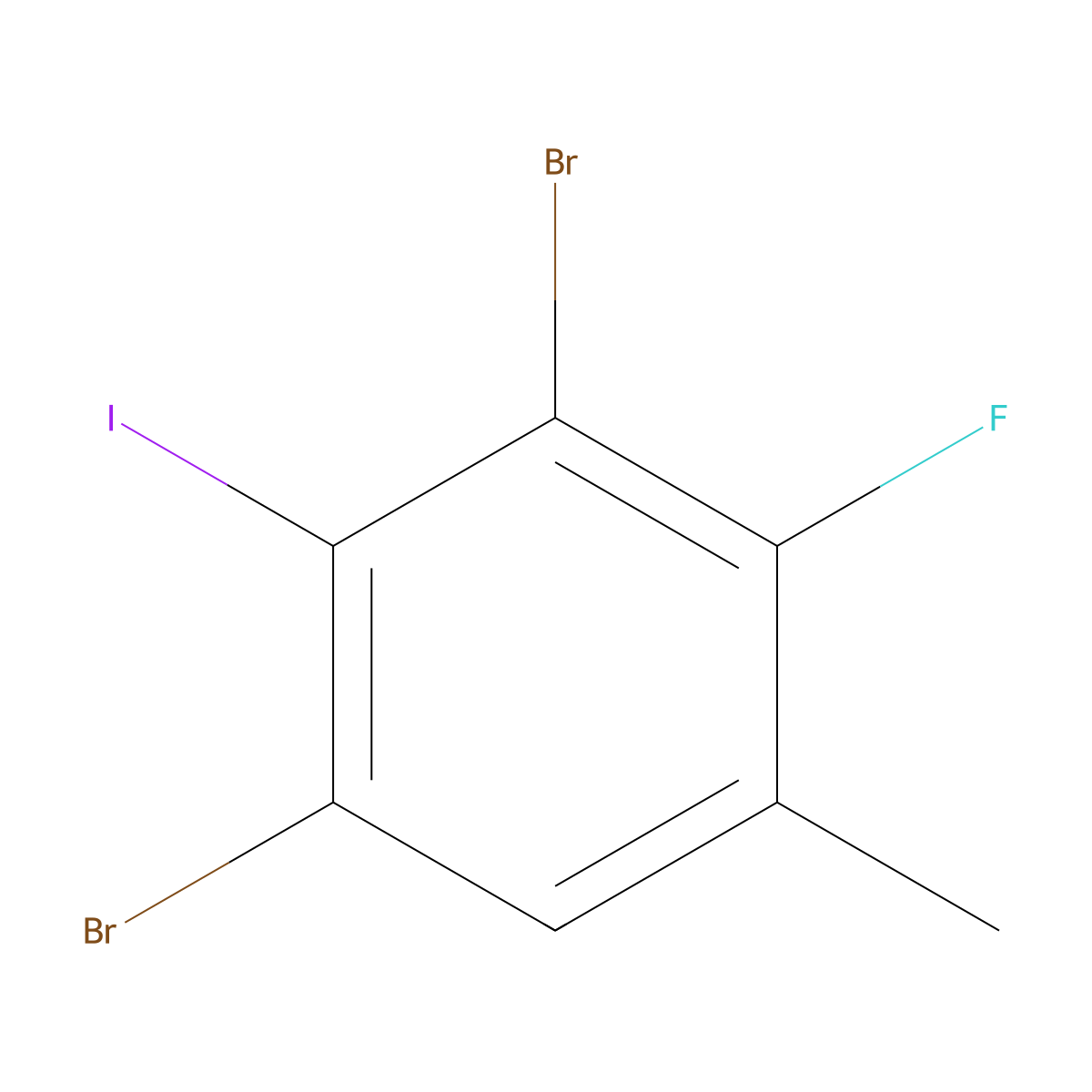 3,5-Dibromo-2-fluoro-4-iodotoluene molecular structure, CAS 1000576-52-2