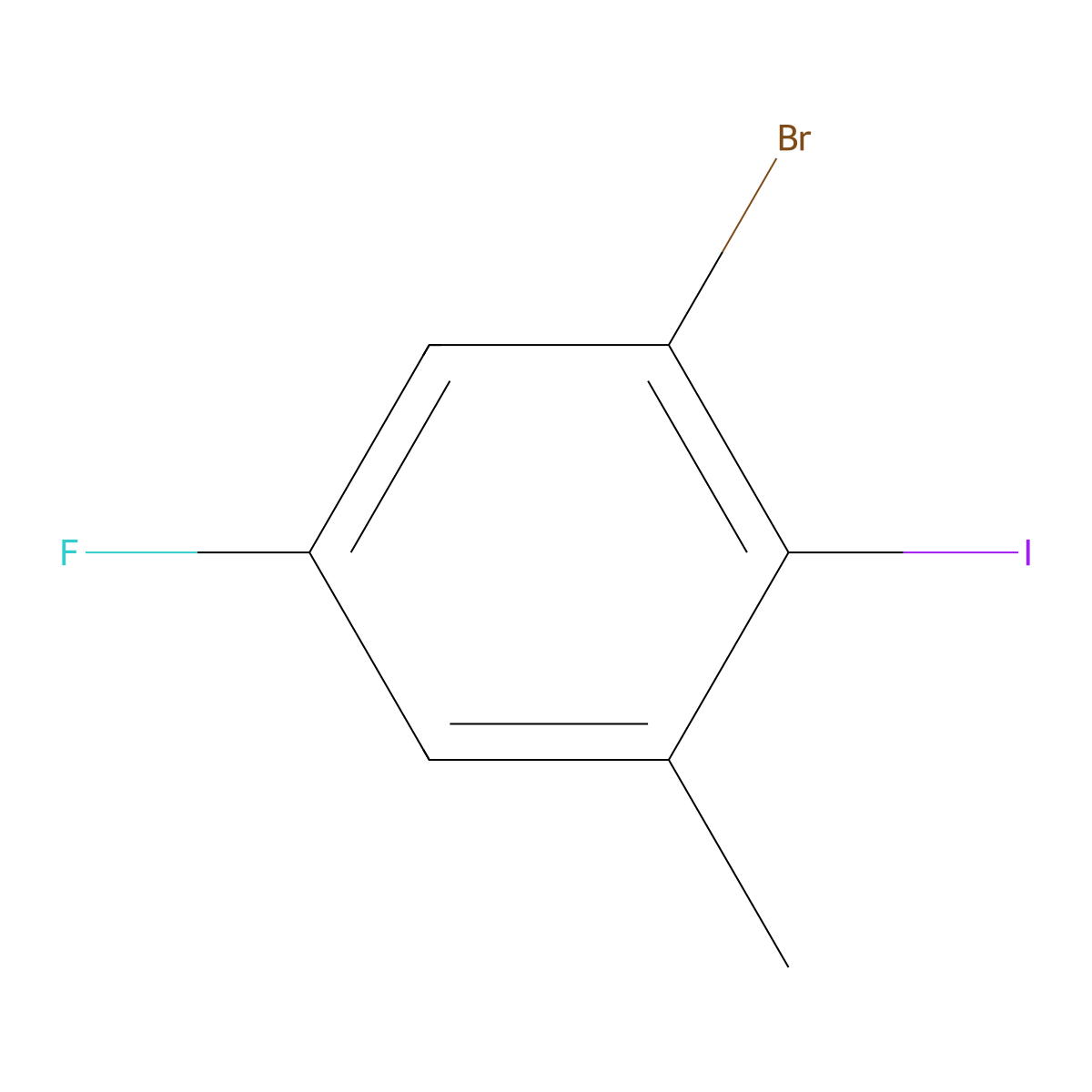 3-Bromo-5-fluoro-2-iodotoluene molecular structure, CAS 1000576-60-2