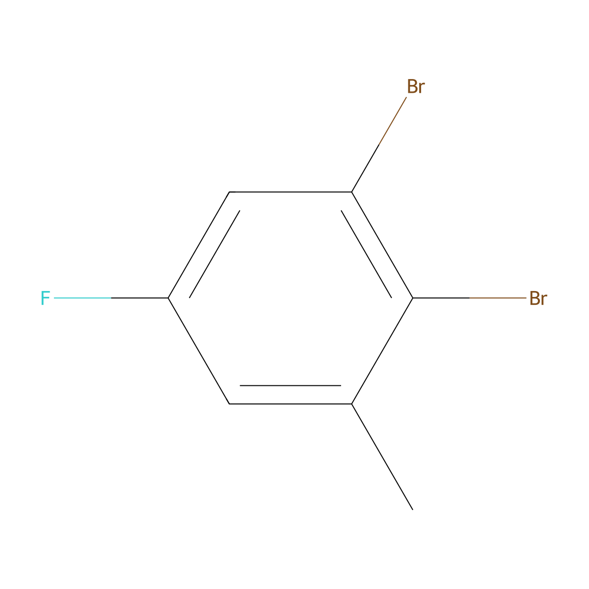 1,2-Dibromo-5-fluoro-3-methylbenzene molecular structure, CAS 1000576-64-6