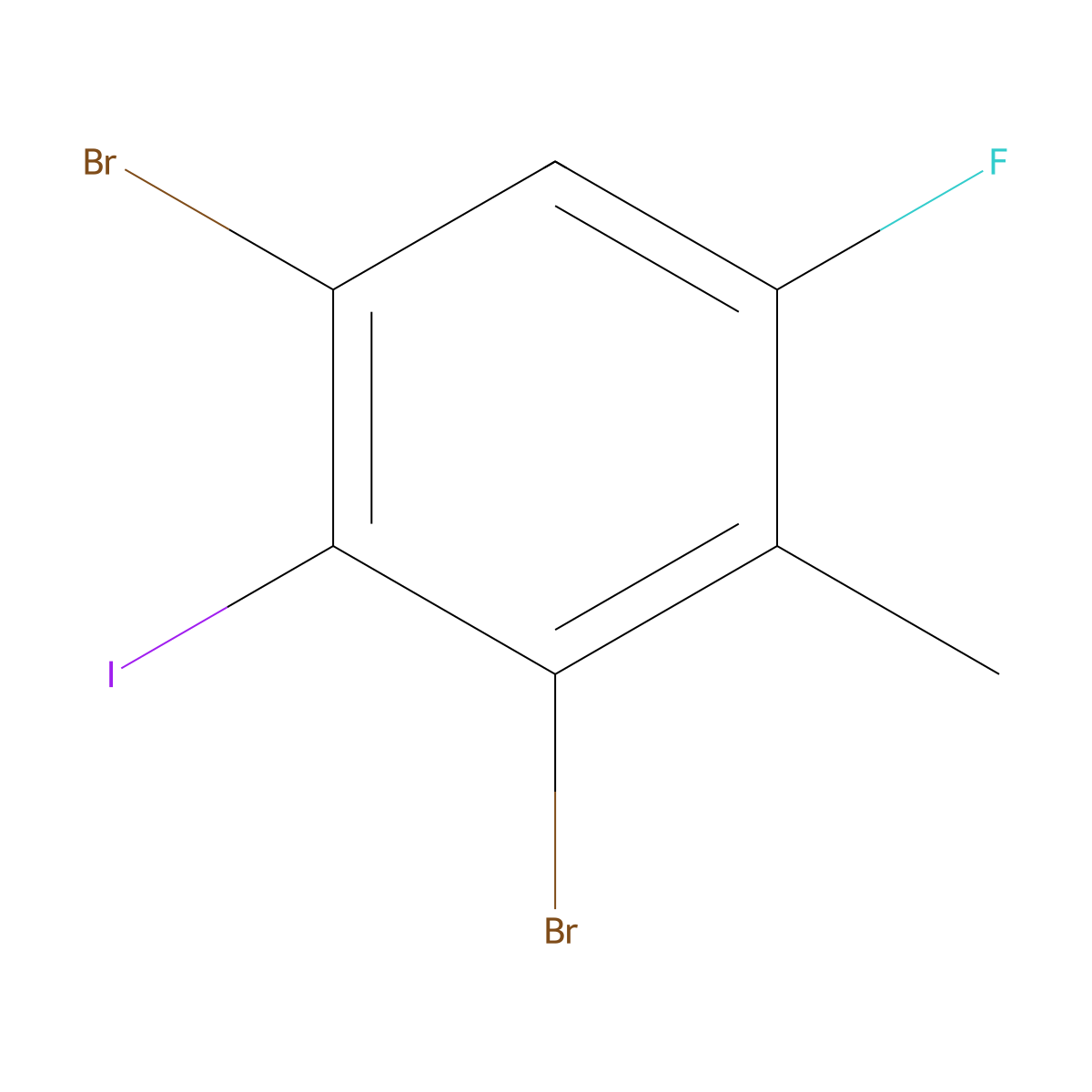 2,4-Dibromo-6-fluoro-3-iodotoluene molecular structure, CAS 1000576-80-6