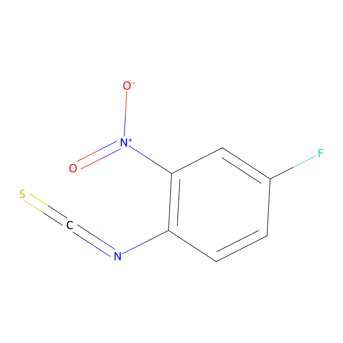 4-Fluoro-2-nitrophenylisothiocyanate molecular structure, CAS 1000576-88-4