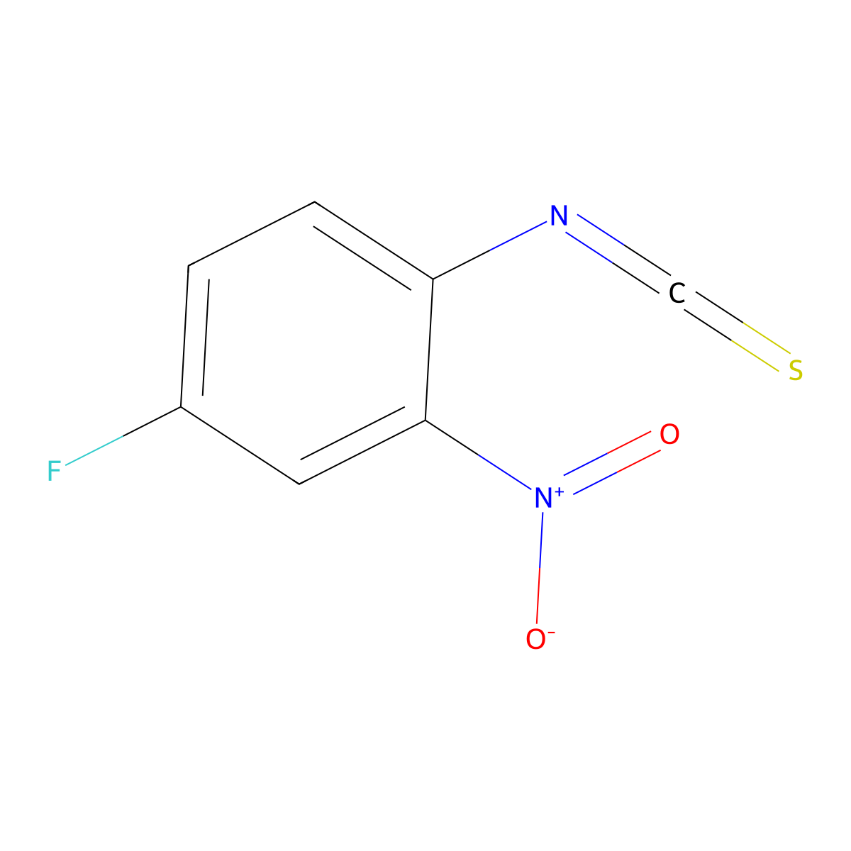 4-Fluoro-2-nitrophenylisothiocyanate molecular structure, CAS 1000576-88-4