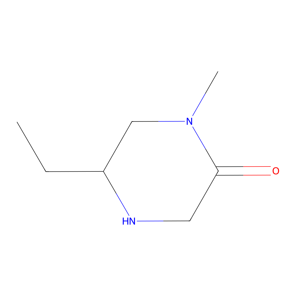 5-Ethyl-1-methylpiperazin-2-one molecular structure, CAS 1000577-07-0