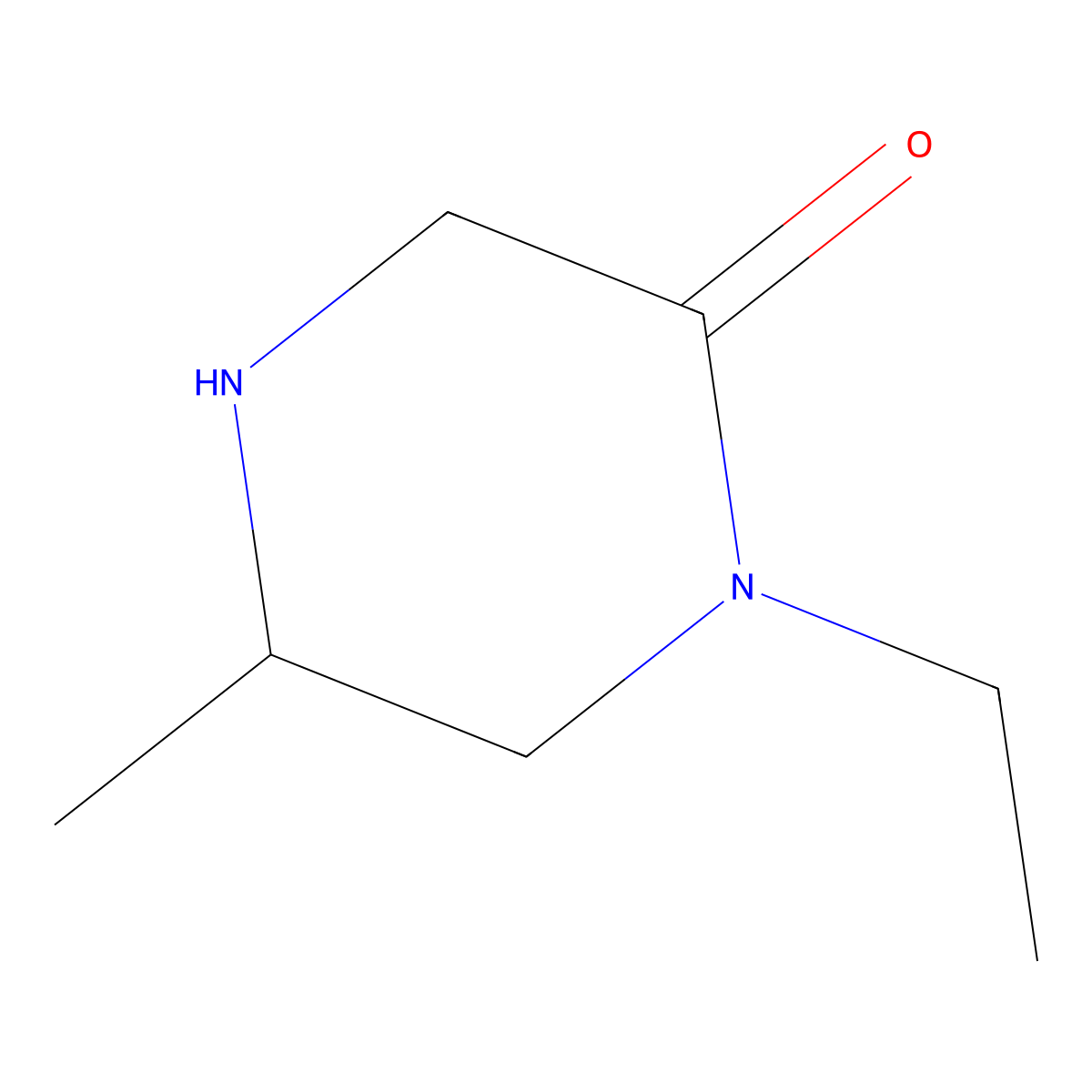 1-Ethyl-5-methylpiperazin-2-one molecular structure, CAS 1000577-11-6