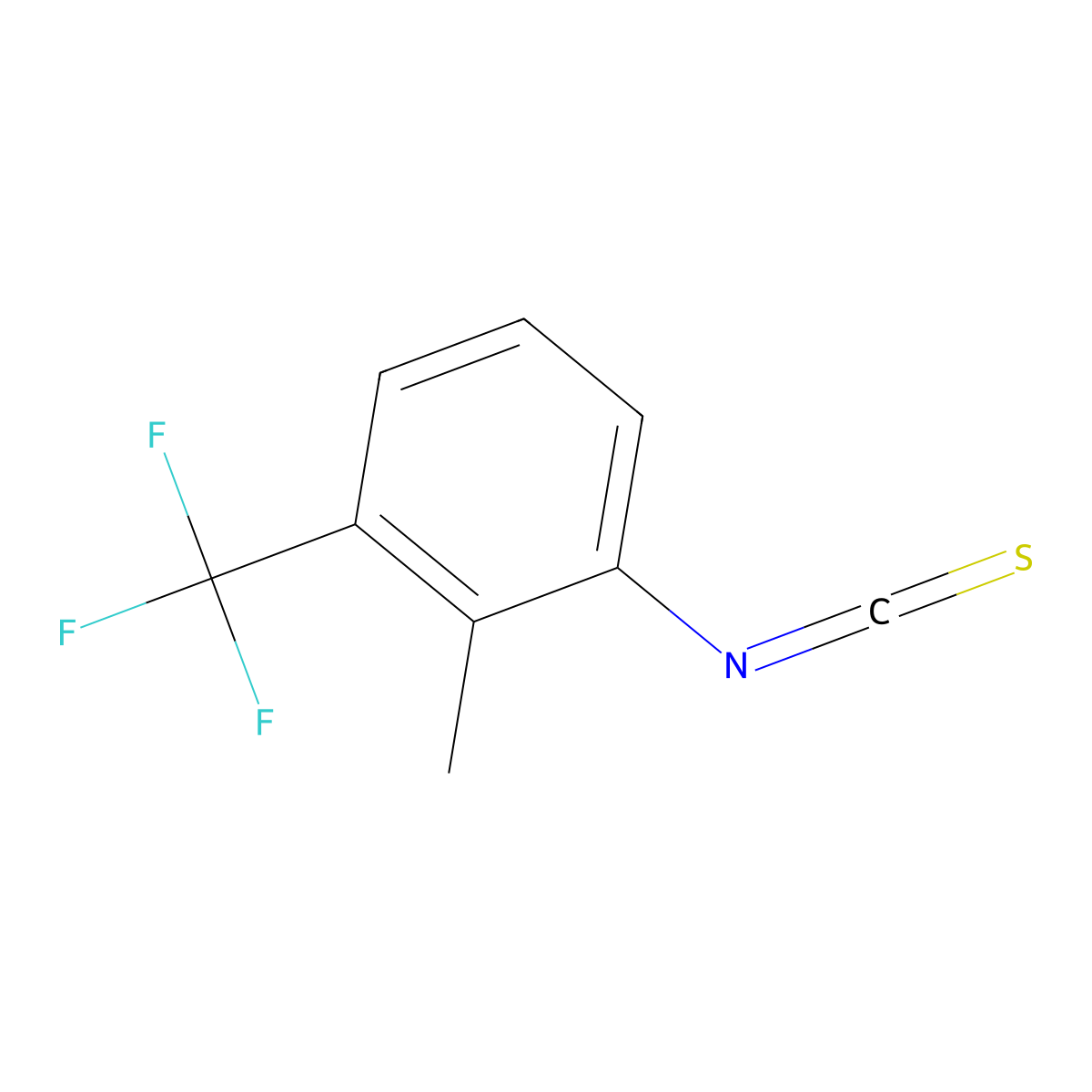 2-Methyl-3-(trifluoromethyl)phenylisothiocyanate molecular structure, CAS 1000577-12-7