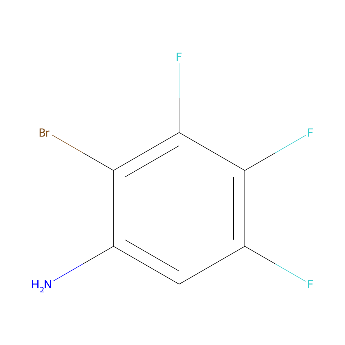2-Bromo-3,4,5-trifluoroaniline molecular structure, CAS 1000577-24-1