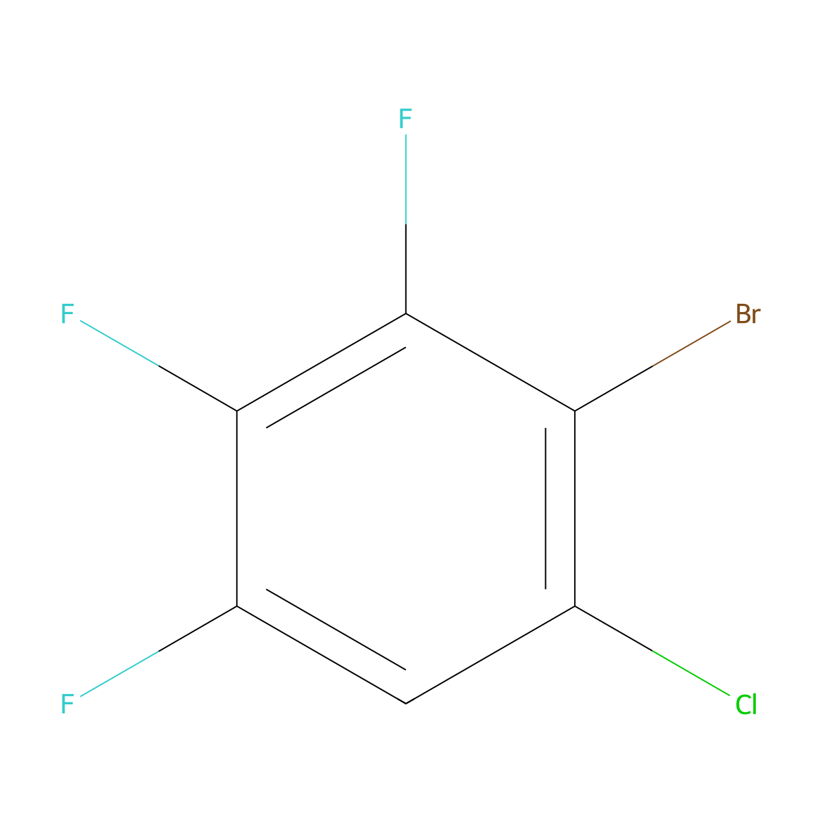 2-Bromo-1-chloro-3,4,5-trifluorobenzene molecular structure, CAS 1000577-28-5