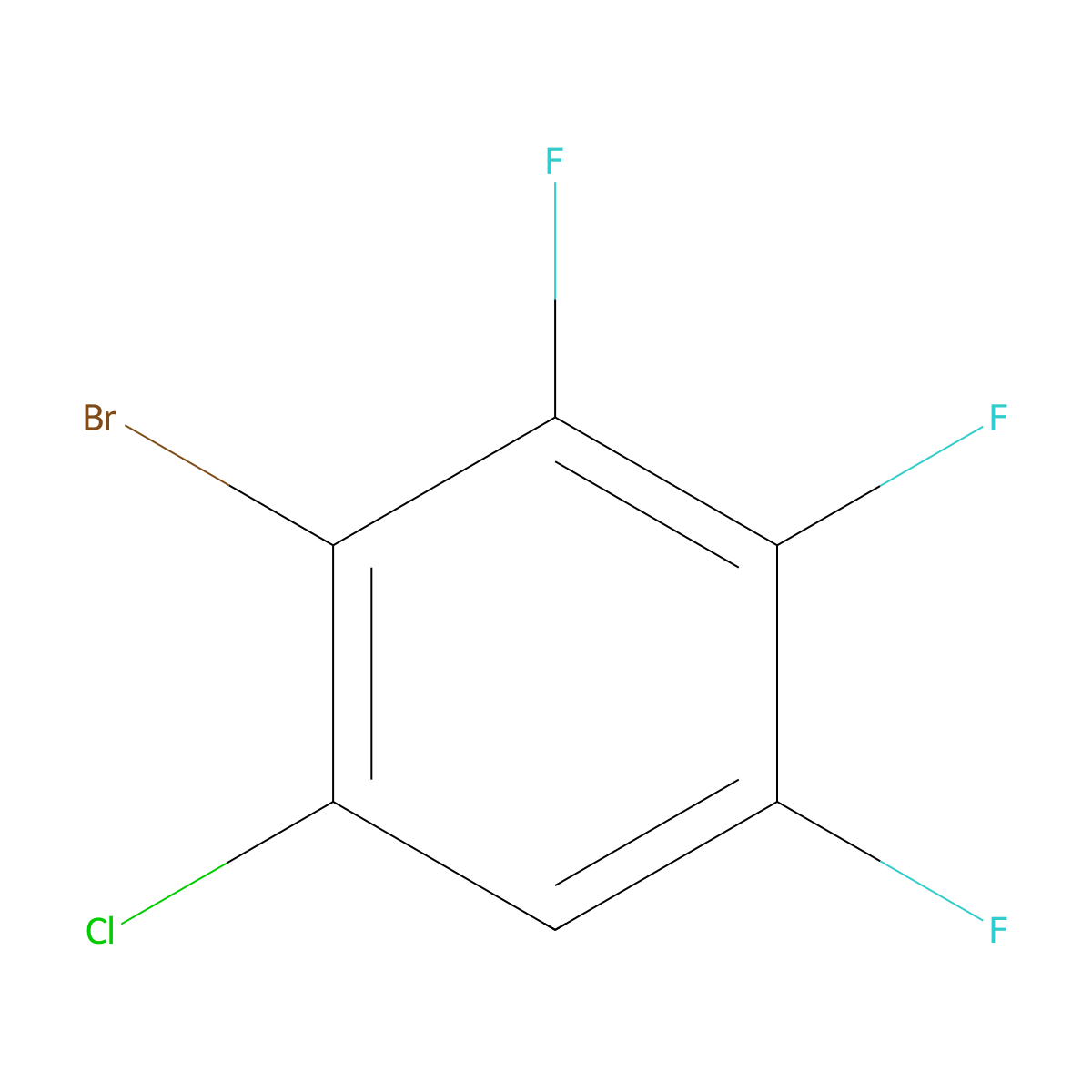 2-Bromo-1-chloro-3,4,5-trifluorobenzene molecular structure, CAS 1000577-28-5