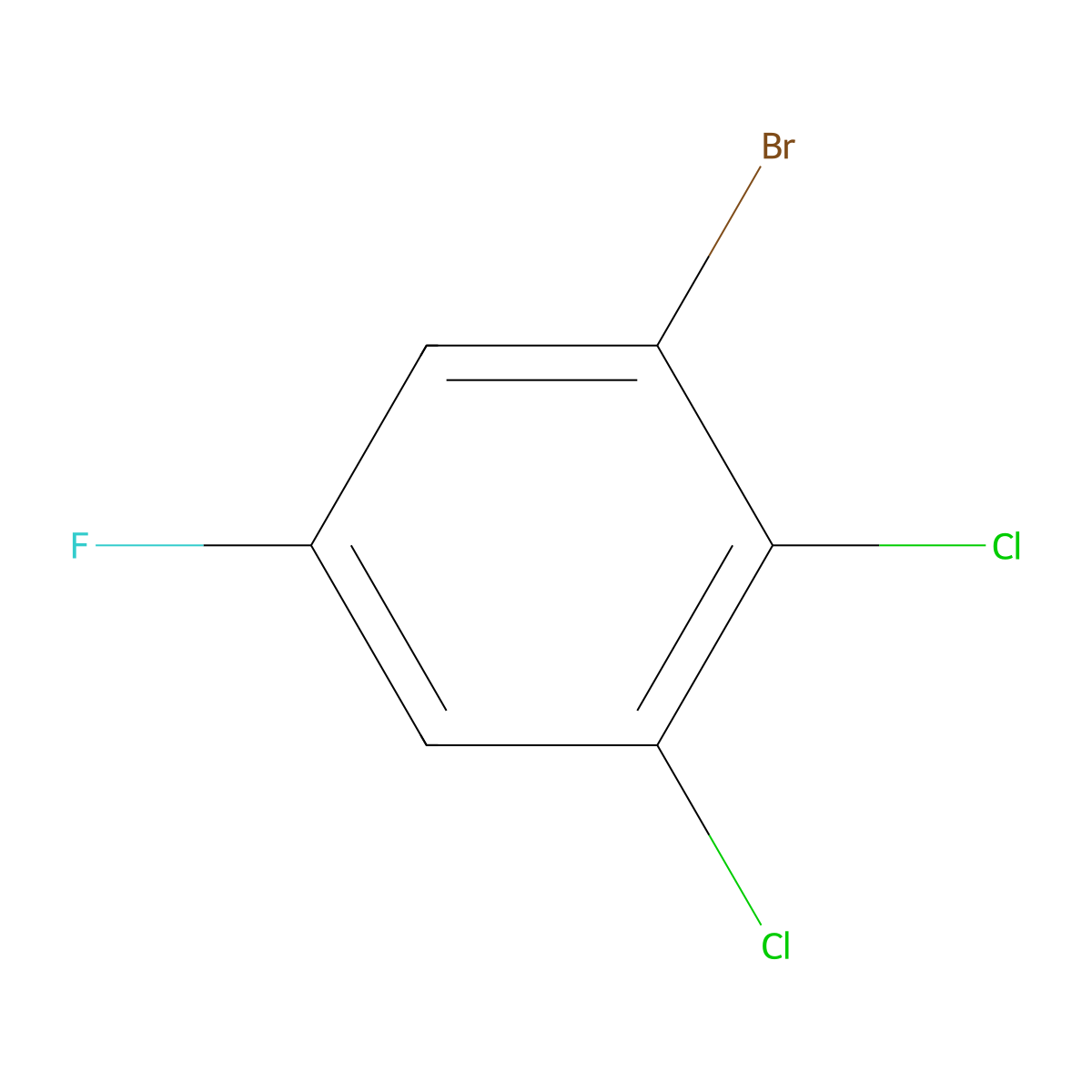 1-Bromo-2,3-dichloro-5-fluorobenzene molecular structure, CAS 1000577-58-1