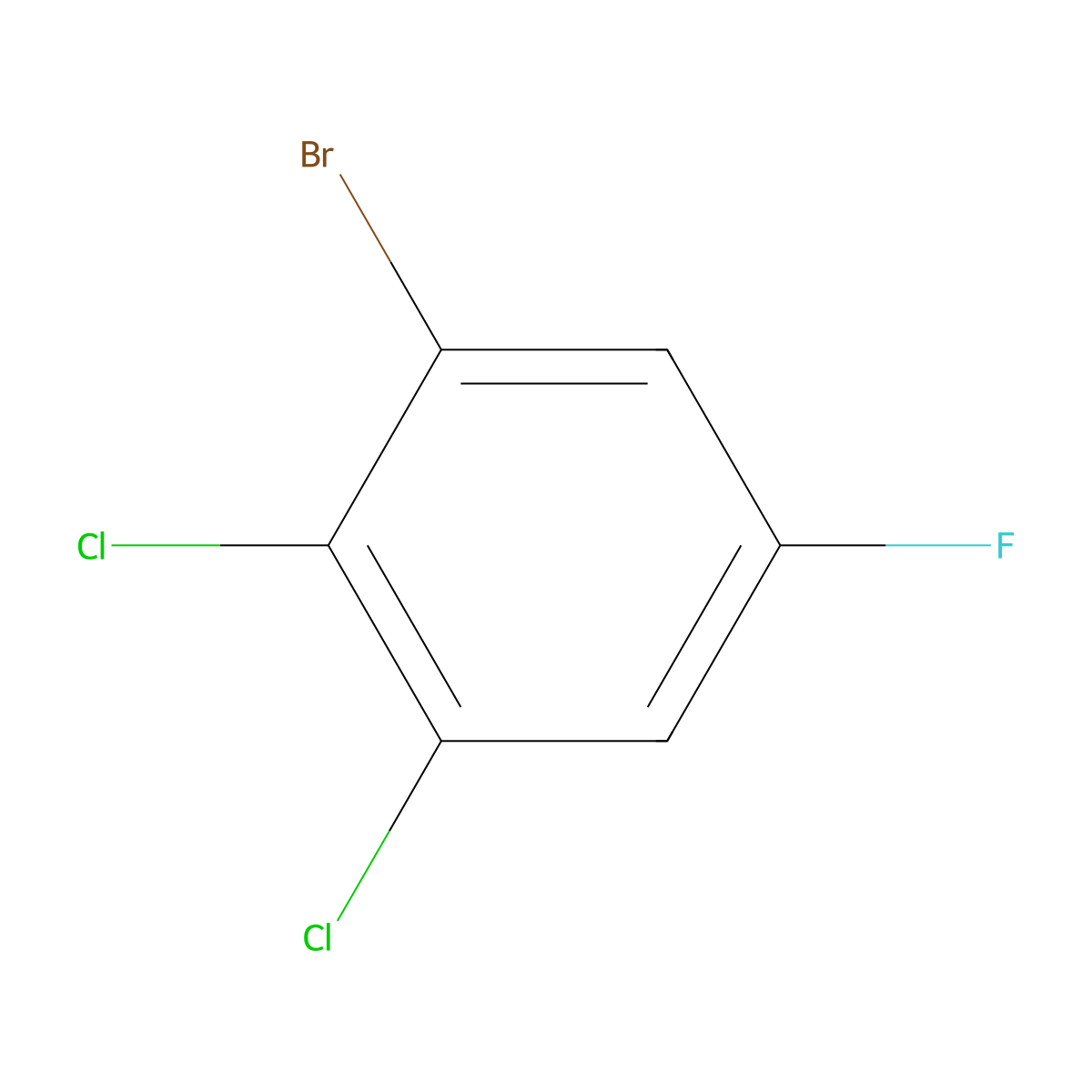 1-Bromo-2,3-dichloro-5-fluorobenzene molecular structure, CAS 1000577-58-1