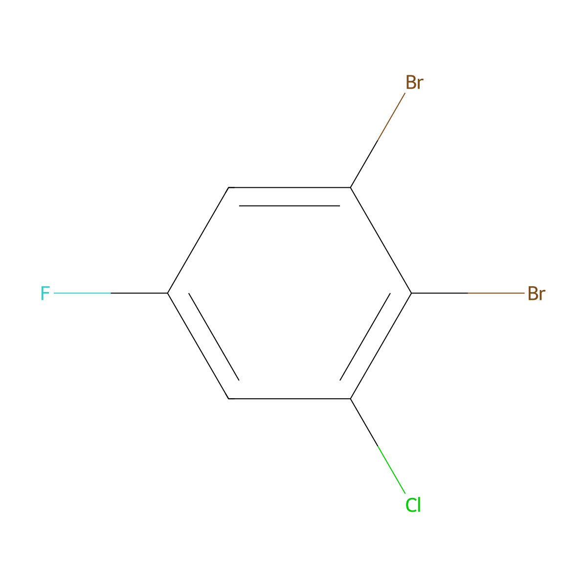 1,2-Dibromo-3-chloro-5-fluorobenzene molecular structure, CAS 1000577-62-7