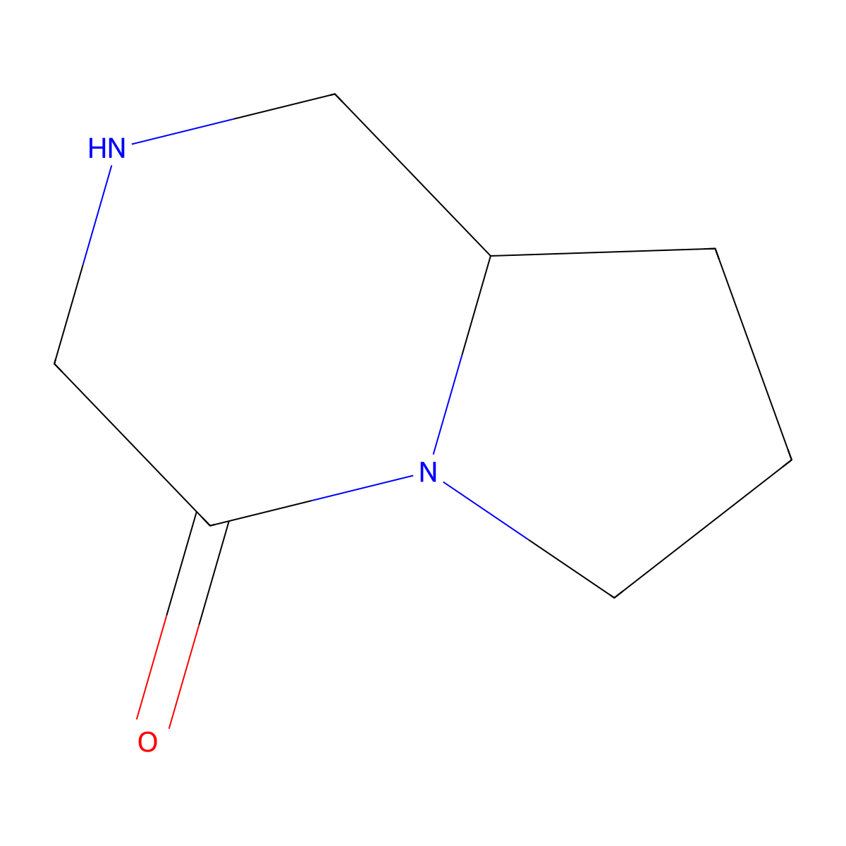 Octahydropyrrolo(1,2-a)piperazin-4-one molecular structure, CAS 1000577-63-8