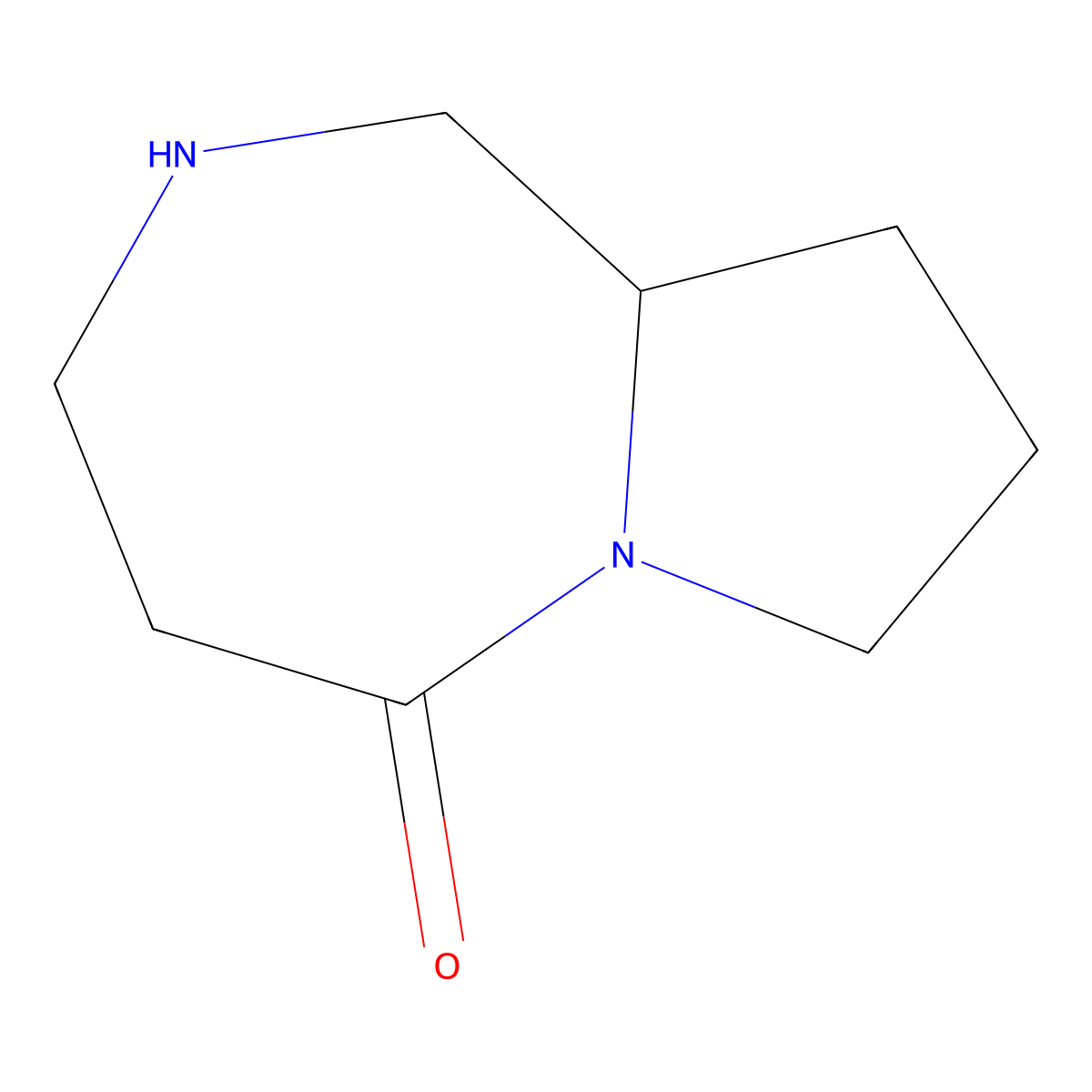 Octahydropyrrolo[1,2-a][1,4]diazepin-5-one molecular structure, CAS 1000577-71-8