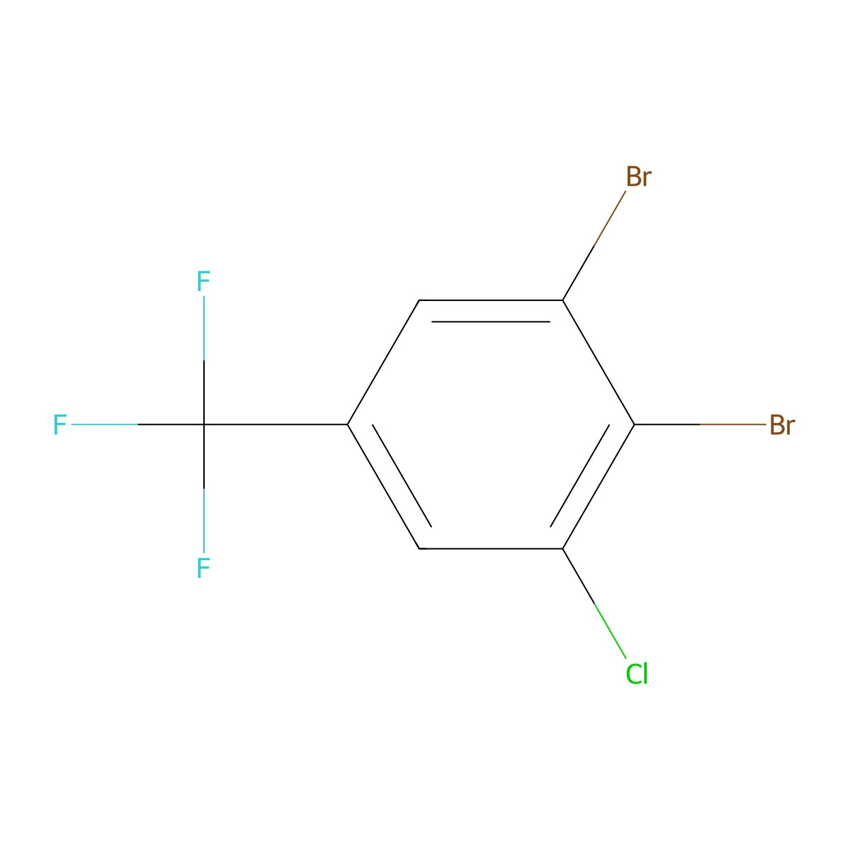 3-Chloro-4,5-dibromobenzotrifluoride molecular structure, CAS 1000577-74-1