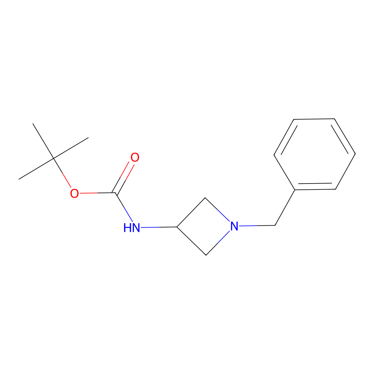 tert-Butyl (1-benzylazetidin-3-yl)carbamate molecular structure, CAS 1000577-78-5