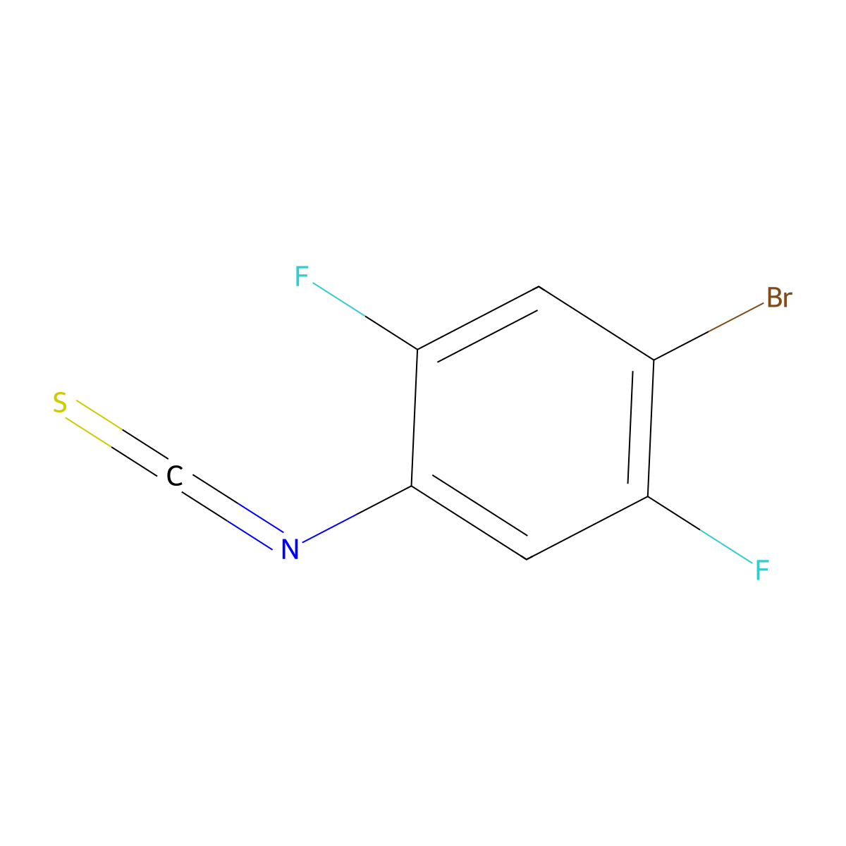 4-Bromo-2,5-difluorophenyl isothiocyanate molecular structure, CAS 1000577-80-9