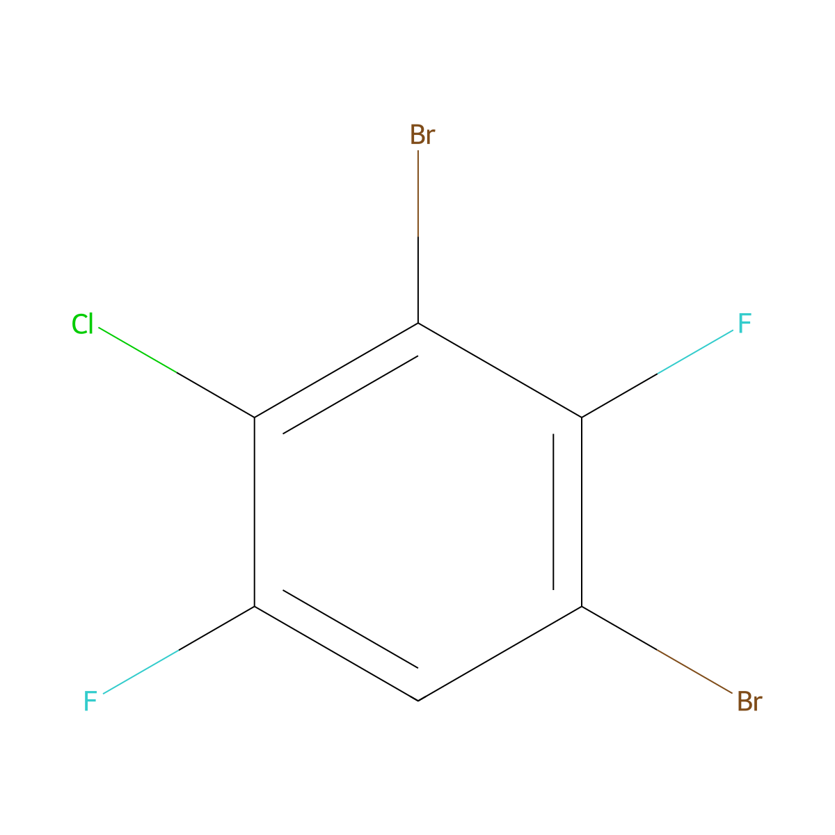 1-Chloro-2,4-dibromo-3,6-difluorobenzene molecular structure, CAS 1000577-83-2