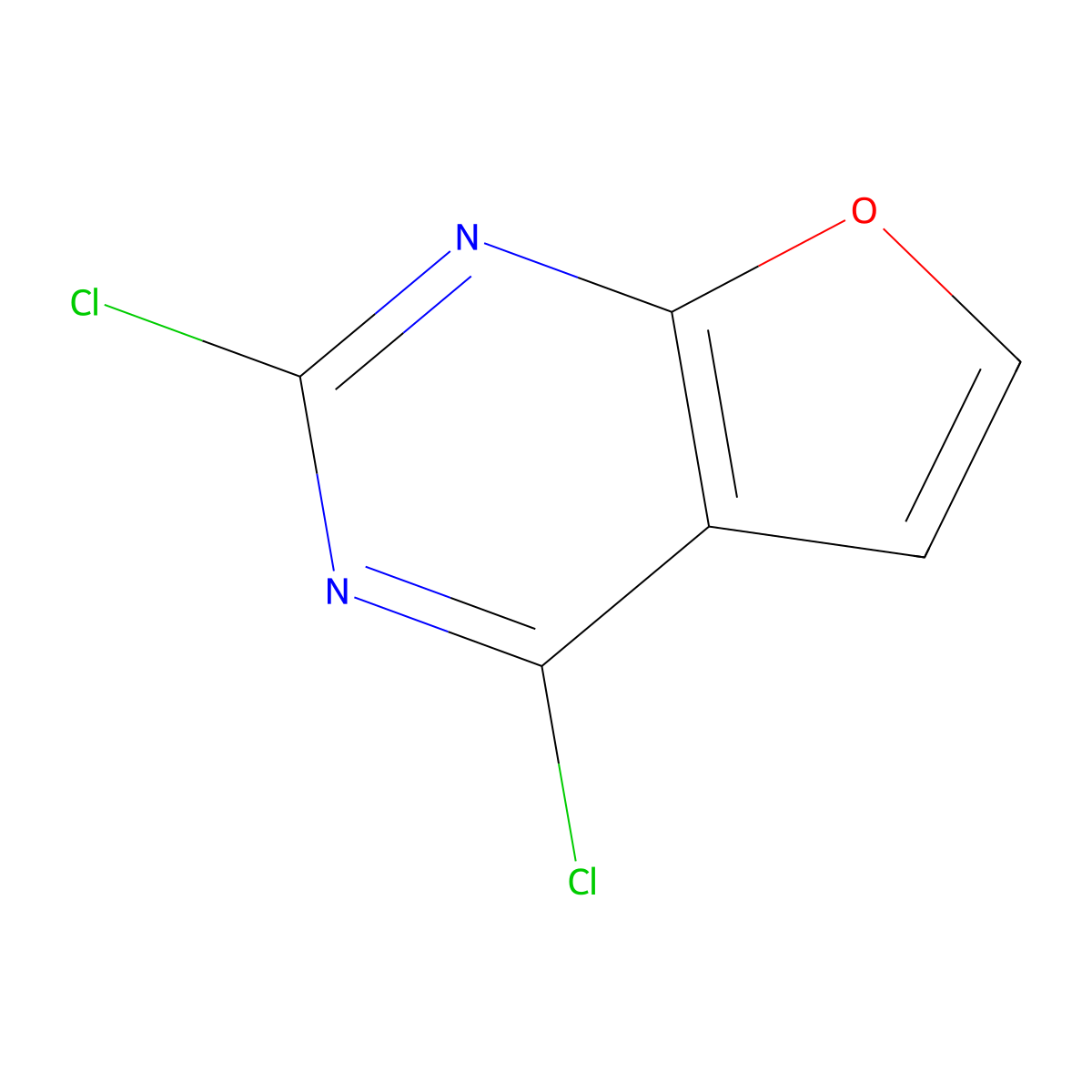 2,4-Dichlorofuro[2,3-D]pyrimidine molecular structure, CAS 1000577-84-3
