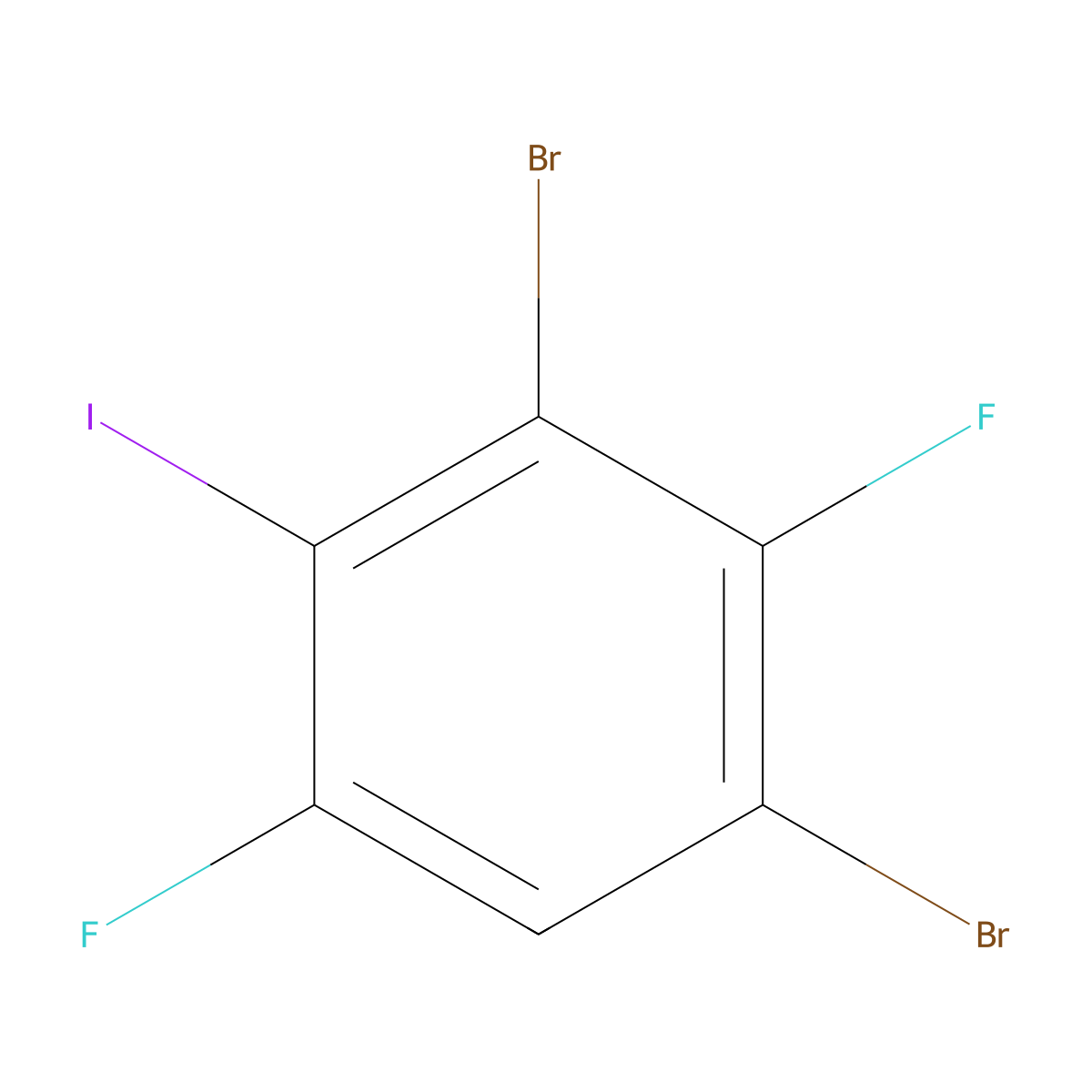 1,3-Dibromo-2,5-difluoro-4-iodobenzene molecular structure, CAS 1000577-89-8