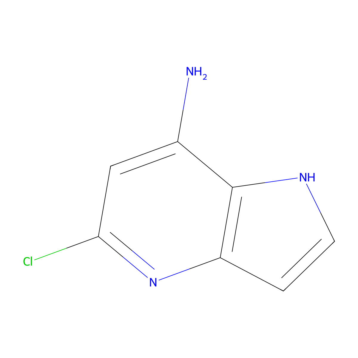 5-Chloro-1H-pyrrolo[3,2-b]pyridin-7-amine molecular structure, CAS 1000577-90-1