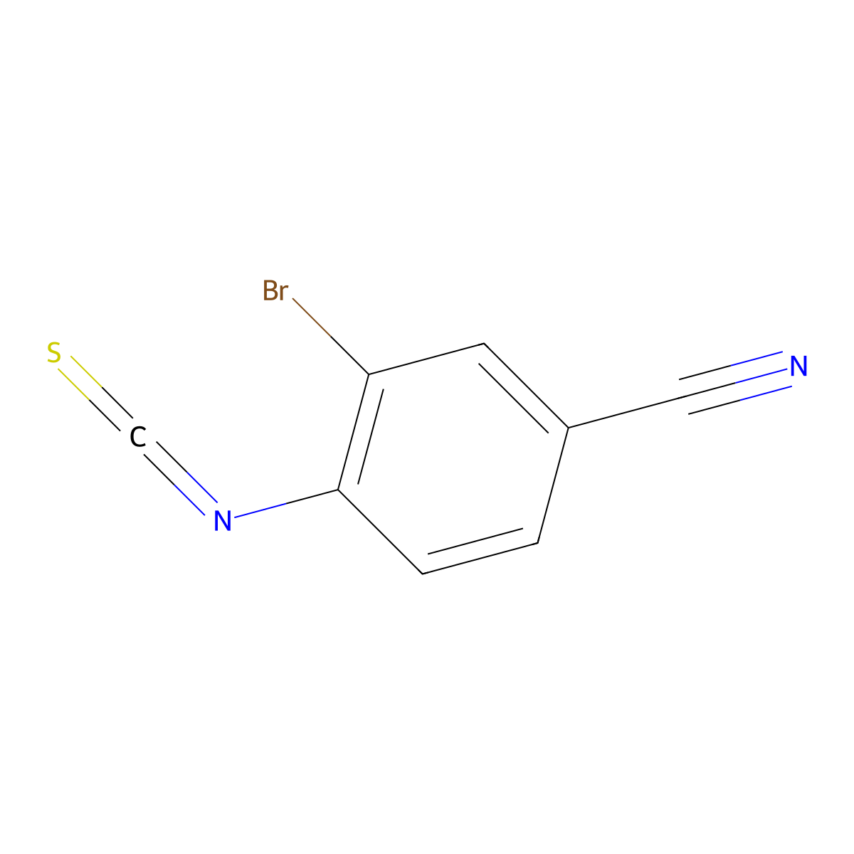 3-Bromo-4-Isothiocyanato-Benzonitrile molecular structure, CAS 1000577-91-2