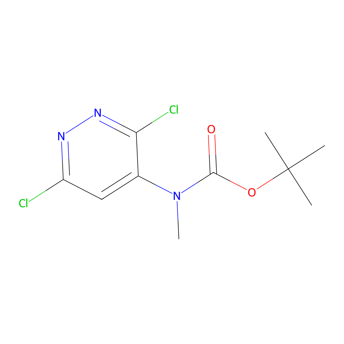 tert-butyl N-(3,6-dichloropyridazin-4-yl)-N-methylcarbamate molecular structure, CAS 1000577-93-4
