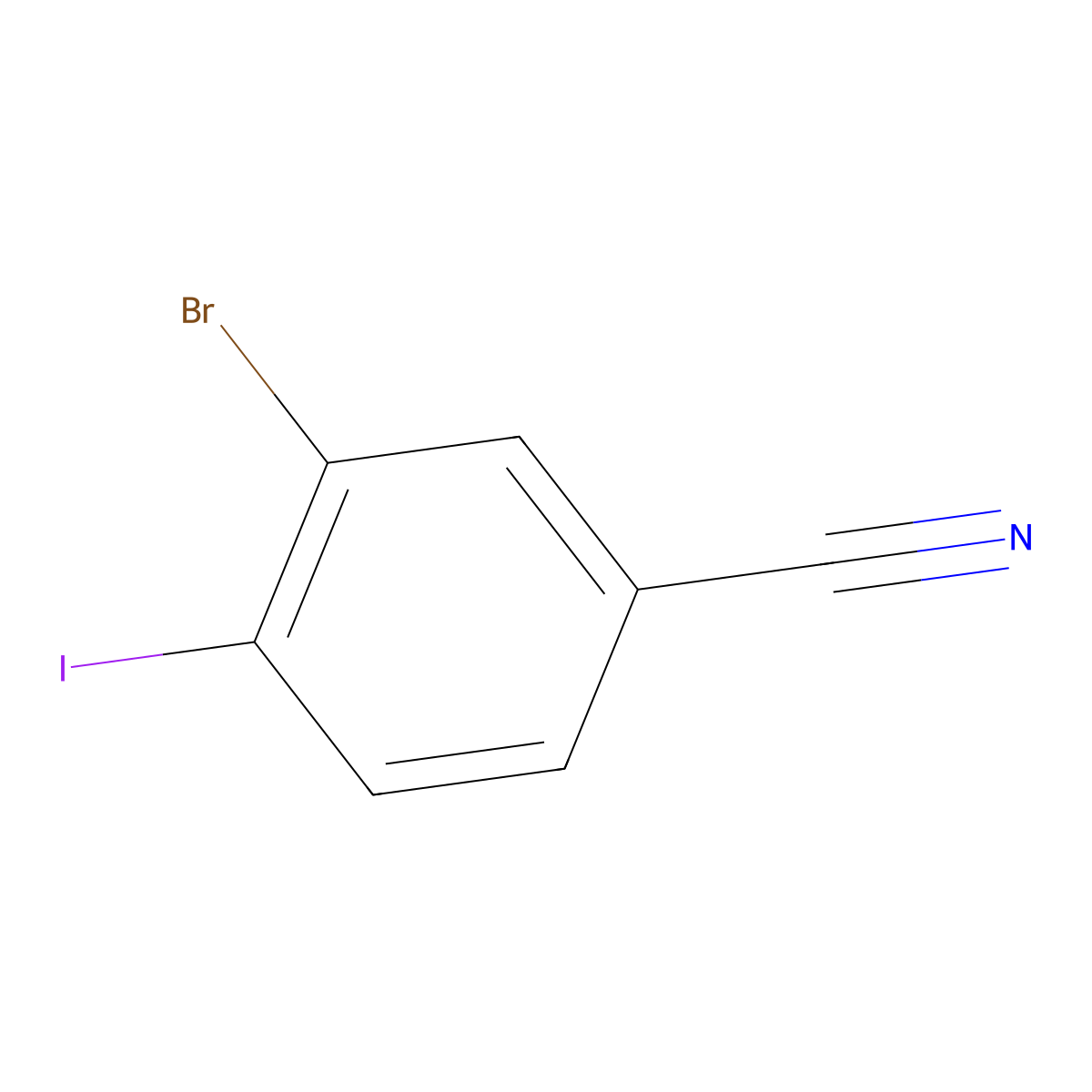 3-Bromo-4-iodobenzonitrile molecular structure, CAS 1000577-94-5