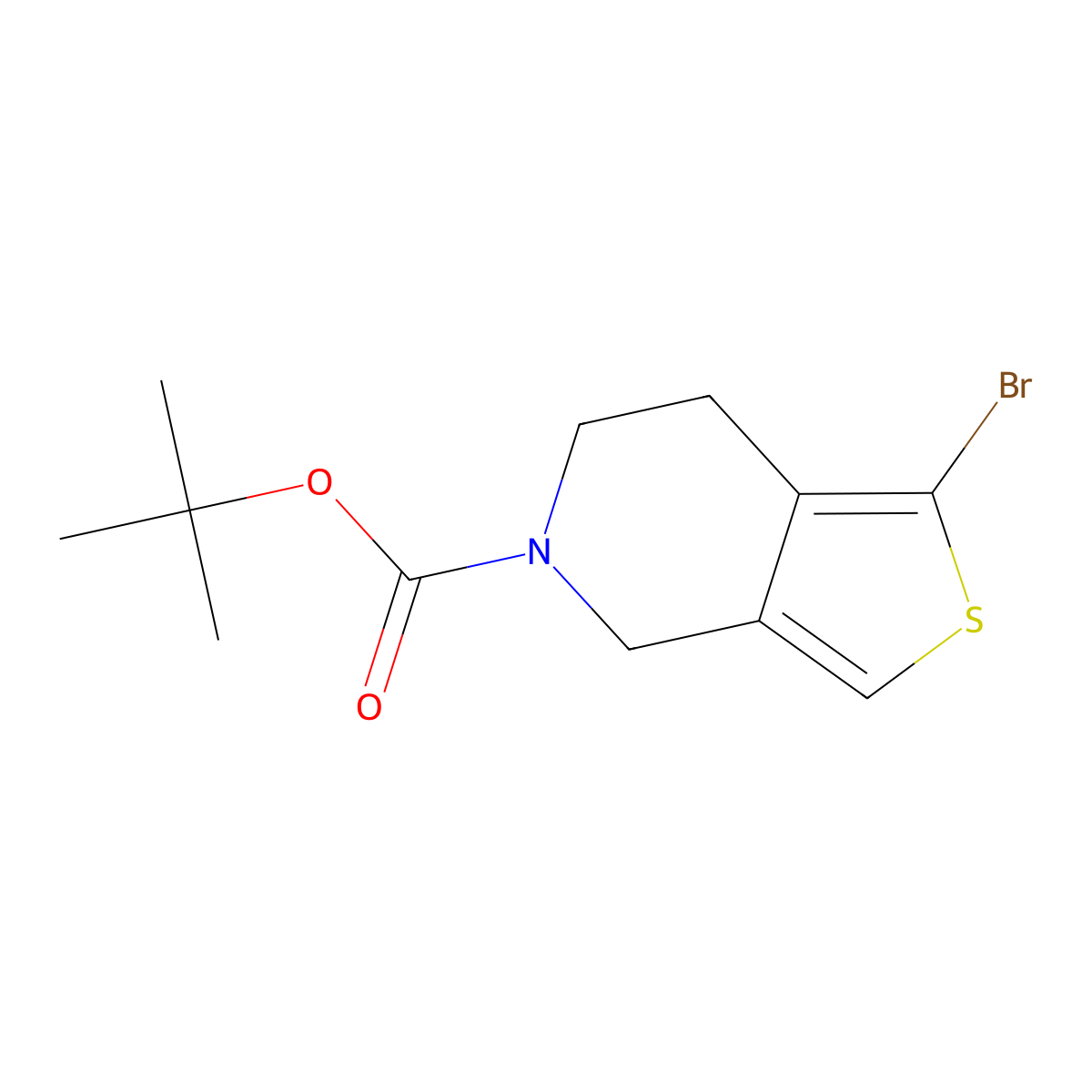 tert-butyl 1-bromo-6,7-dihydrothieno[3,4-c]pyridine-5(4H)-carboxylate molecular structure, CAS 1000577-96-7