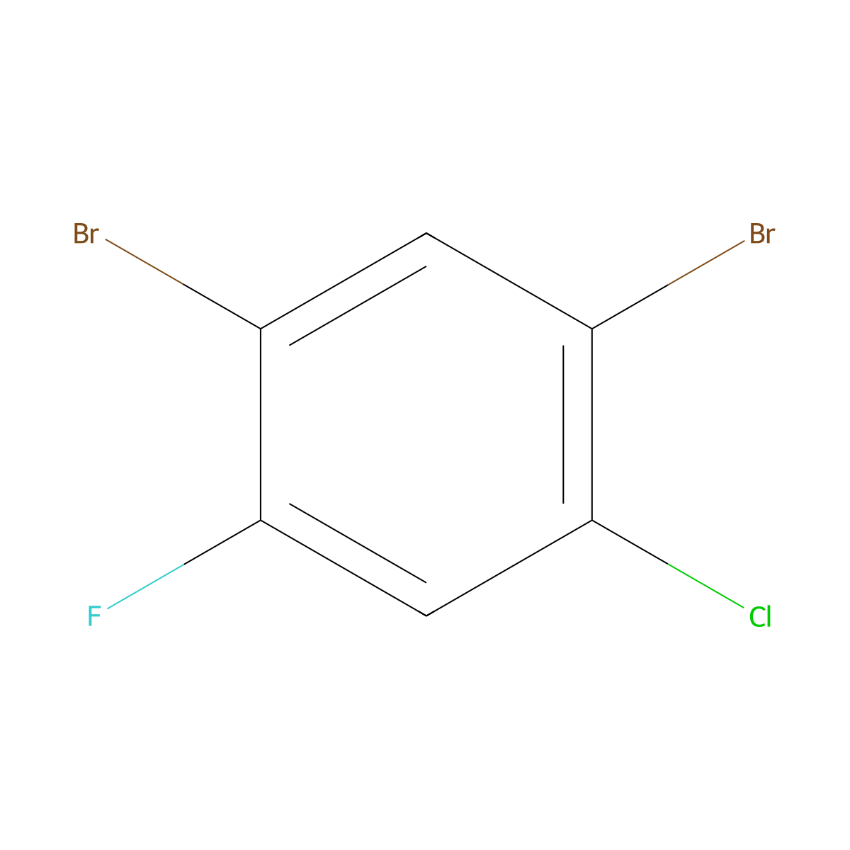 2,4-Dibromo-5-fluorochlorobenzene molecular structure, CAS 1000578-11-9