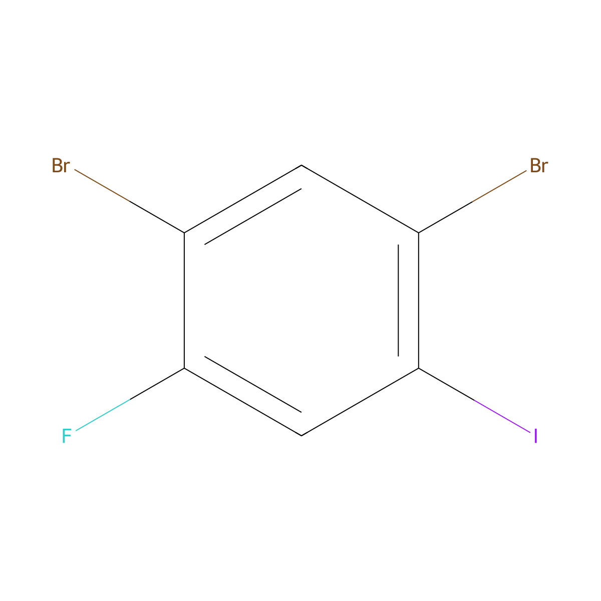 2,4-Dibromo-5-fluoroiodobenzene molecular structure, CAS 1000578-13-1