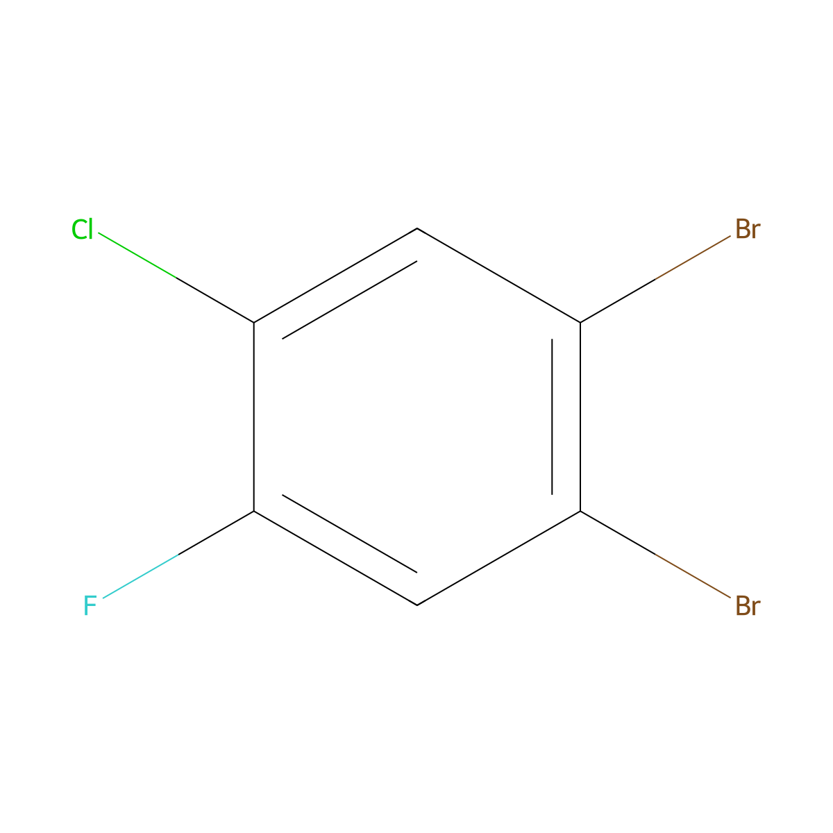 1-Chloro-4,5-dibromo-2-fluorobenzene molecular structure, CAS 1000578-16-4
