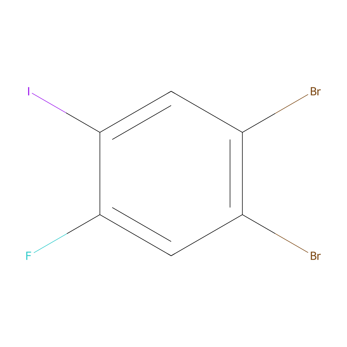 3,4-Dibromo-6-fluoroiodobenzene molecular structure, CAS 1000578-17-5