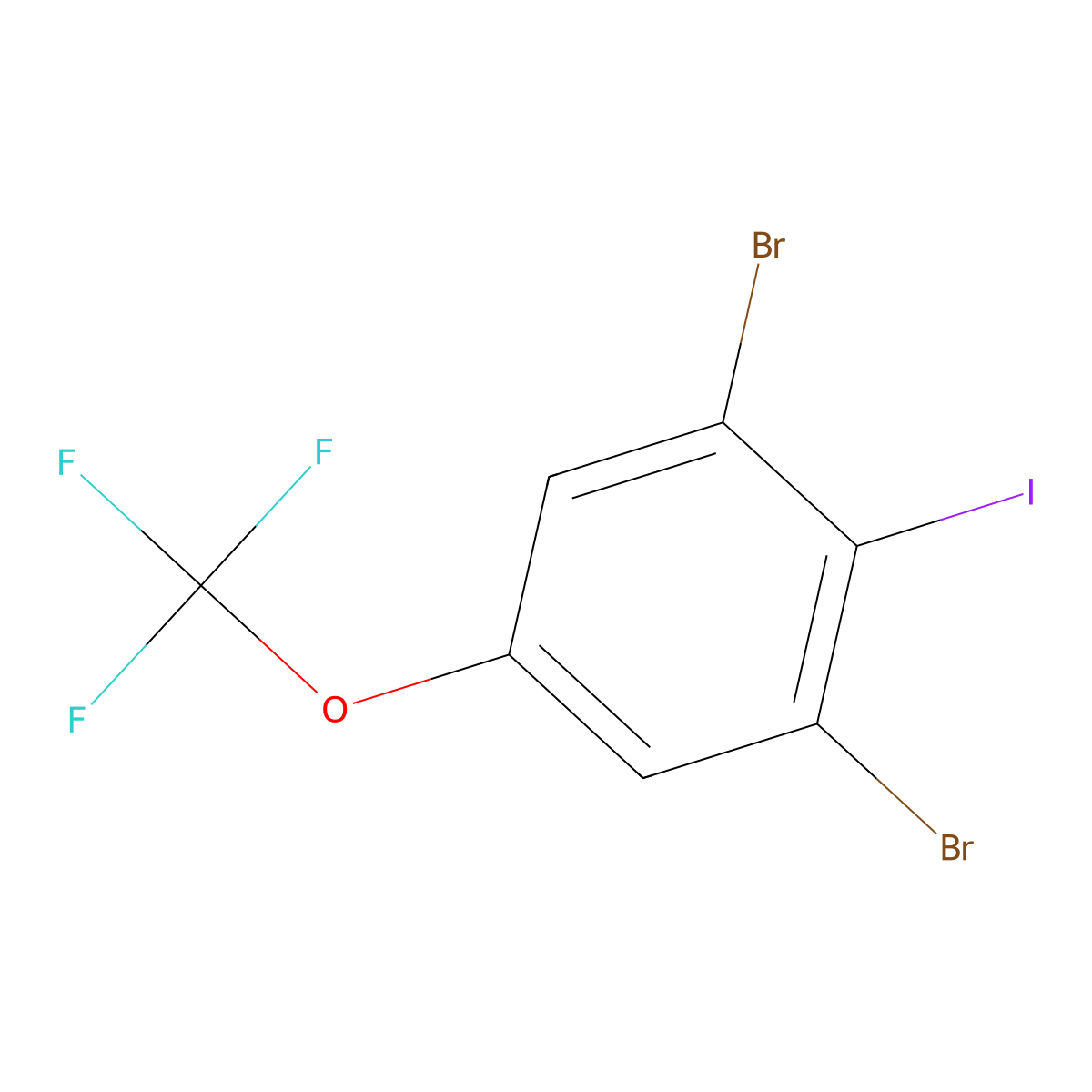 2,6-Dibromo-4-(trifluoromethoxy)iodobenzene molecular structure, CAS 1000578-22-2