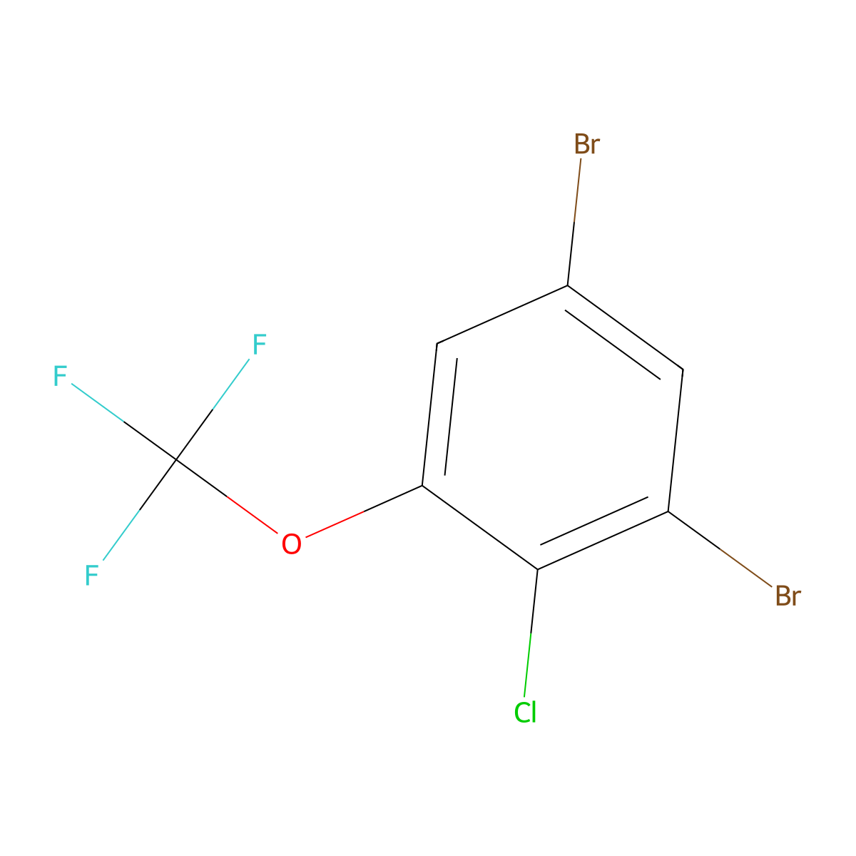 1,5-Dibromo-2-chloro-3-(trifluoromethoxy)benzene molecular structure, CAS 1000578-24-4