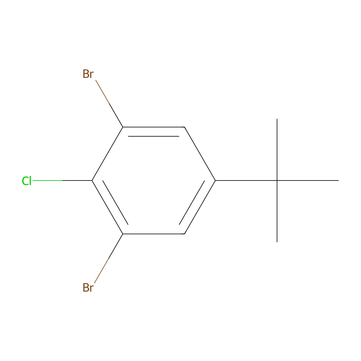 4-Chloro-3,5-dibromo-tert-butylbenzene molecular structure, CAS 1000578-25-5