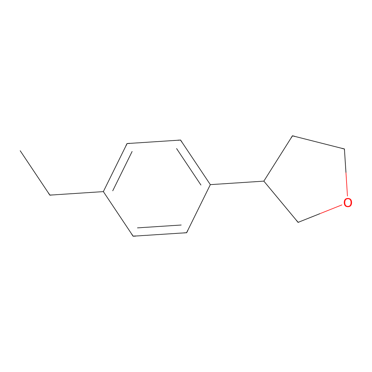 3-(4-Ethylphenyl)tetrahydrofuran molecular structure, CAS 100058-36-4