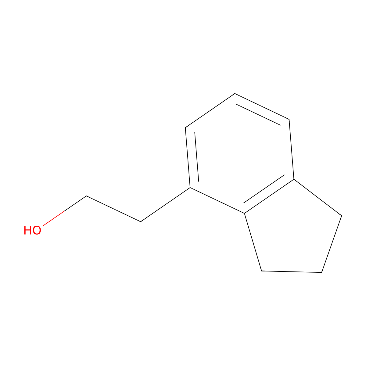 2-(2,3-Dihydro-1H-inden-4-YL)ethan-1-OL molecular structure, CAS 100058-37-5