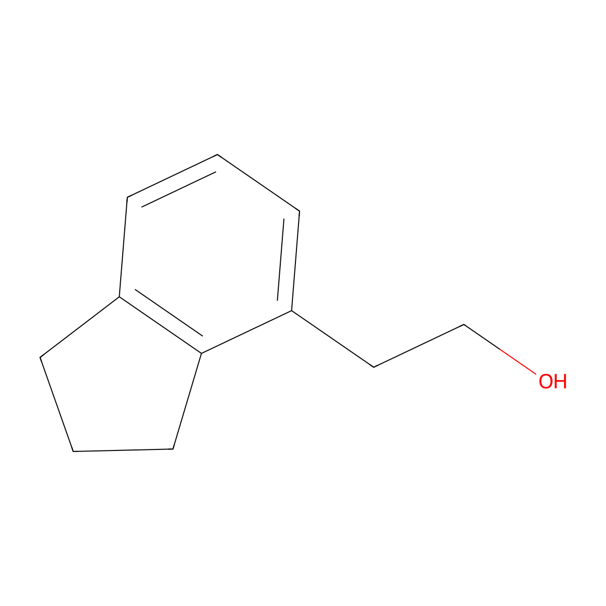 2-(2,3-Dihydro-1H-inden-4-YL)ethan-1-OL molecular structure, CAS 100058-37-5