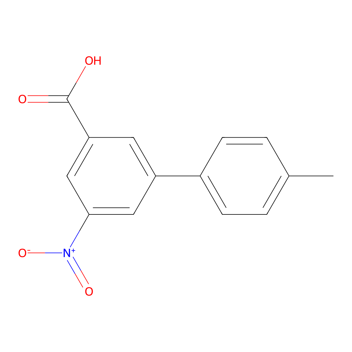 4'-Methyl-5-nitro-[1,1'-biphenyl]-3-carboxylic acid molecular structure, CAS 1000587-29-0