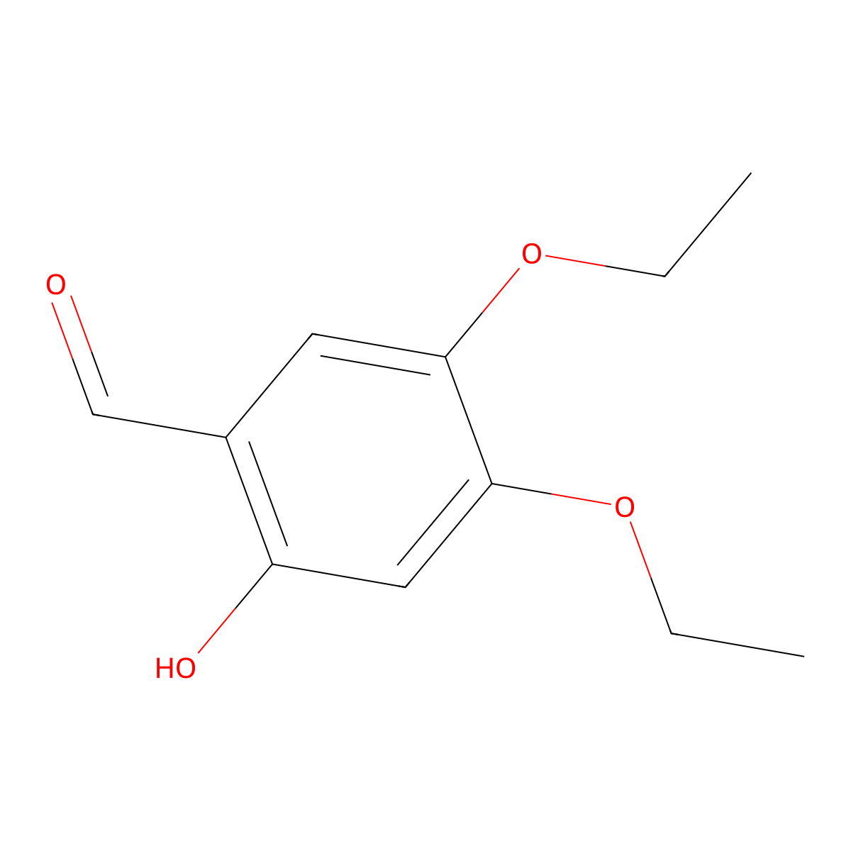 4,5-Diethoxy-2-hydroxybenzaldehyde molecular structure, CAS 100059-45-8