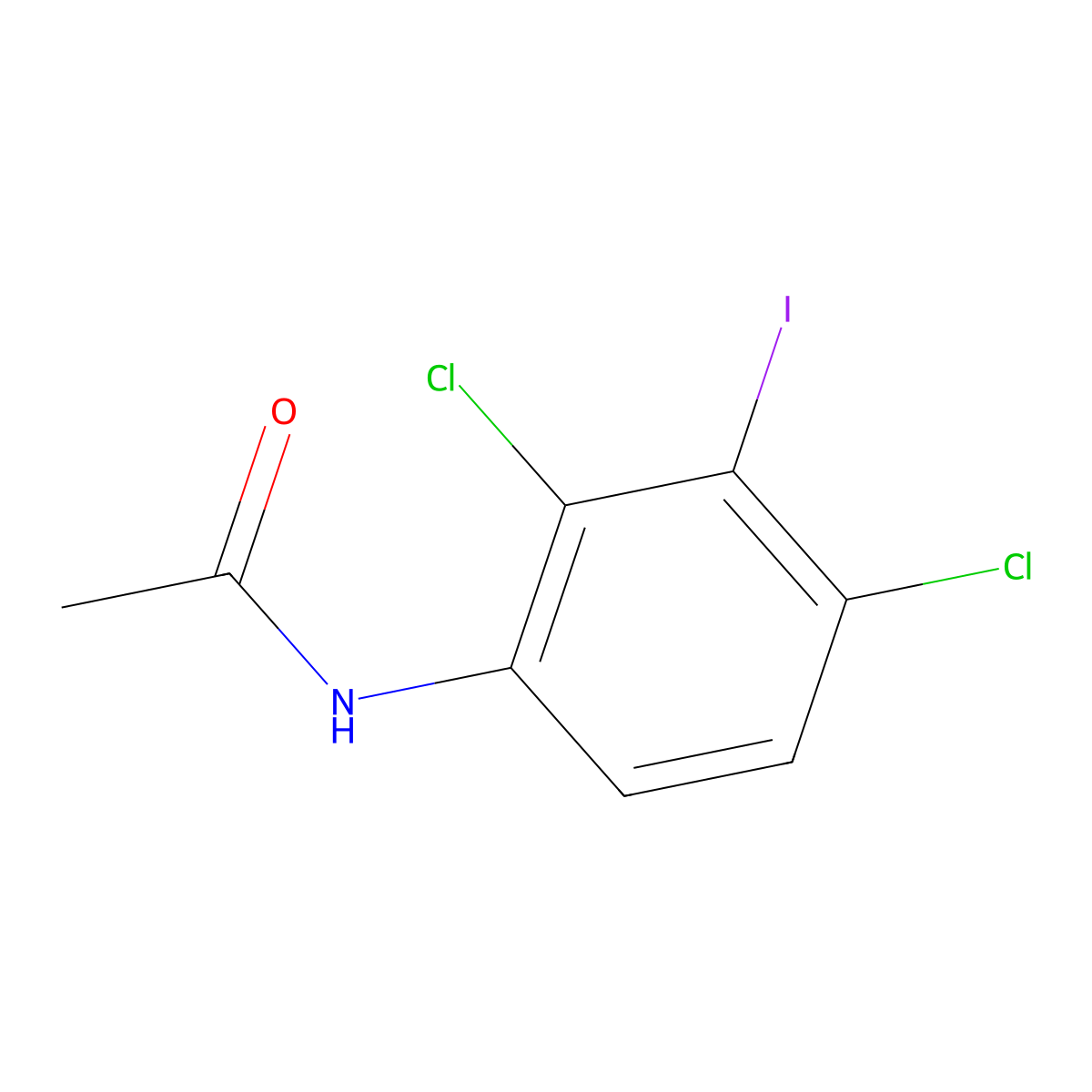 N-(2,4-dichloro-3-iodophenyl)acetamide molecular structure, CAS 1000590-76-0