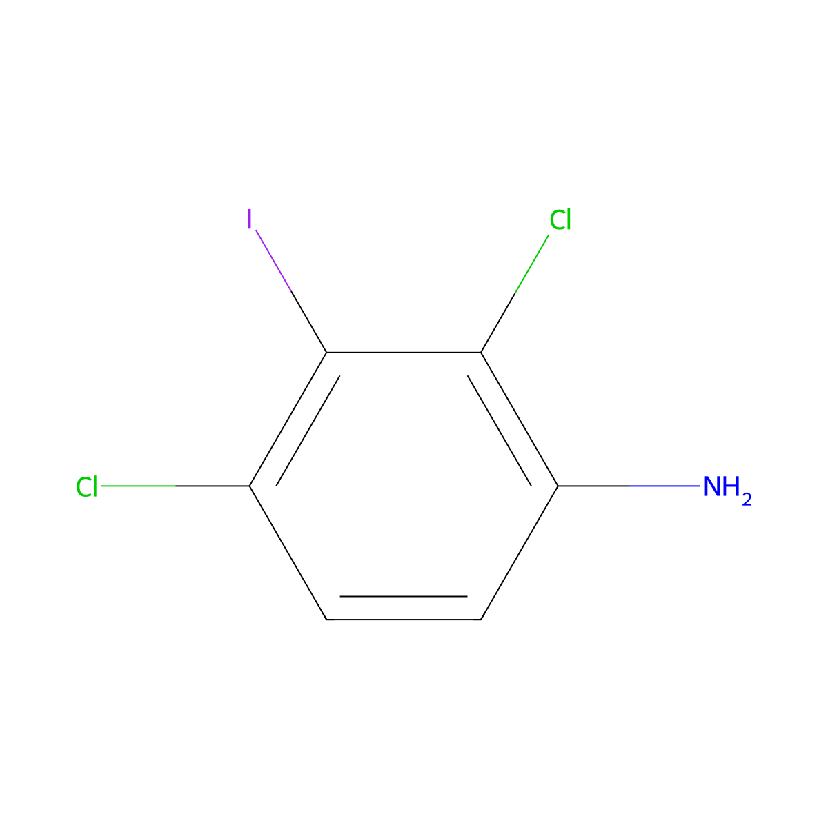 2,4-Dichloro-3-iodoaniline molecular structure, CAS 1000590-77-1