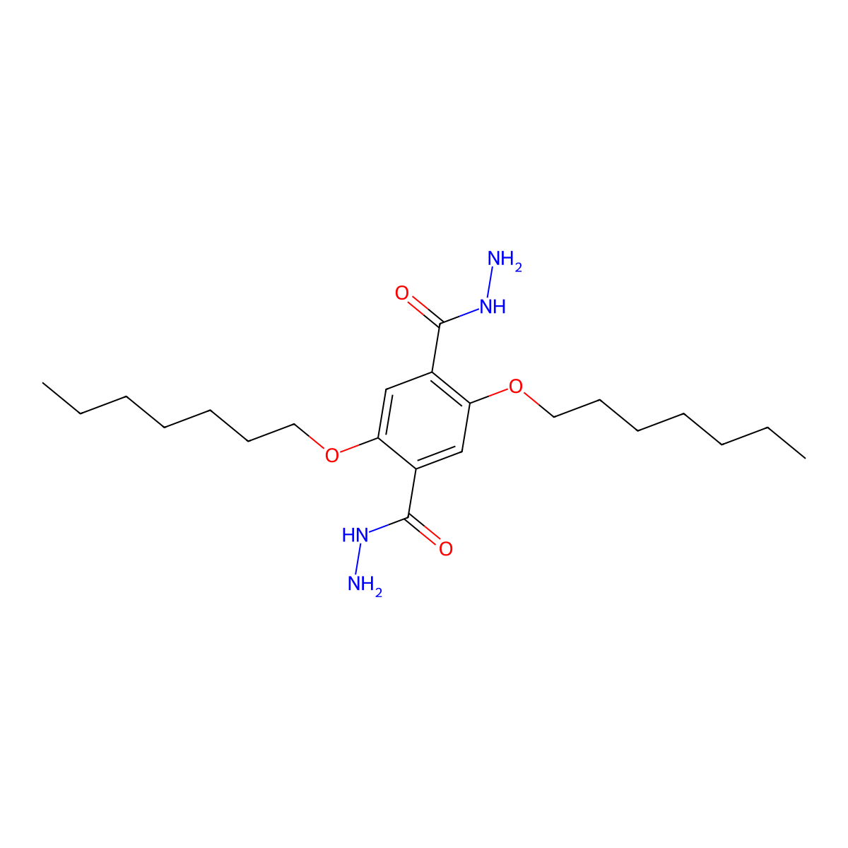 2,5-Bis(heptyloxy)terephthalohydrazide molecular structure, CAS 1000591-49-0